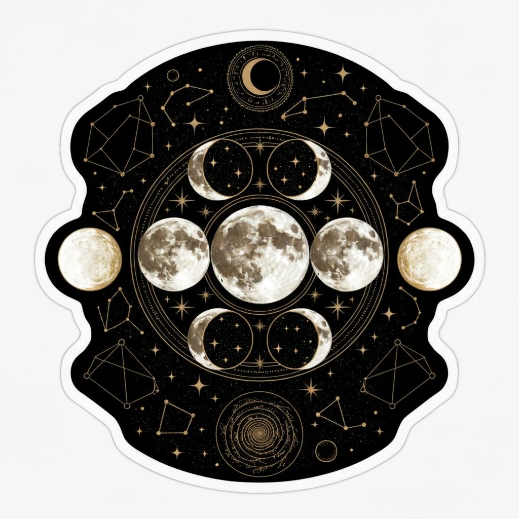 Moon Phases Sticker