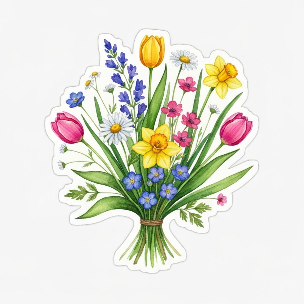 Wildflower Bouquet Sticker